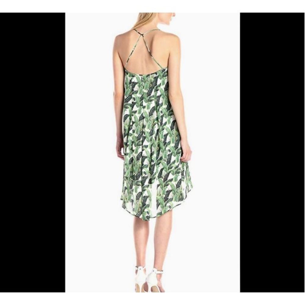 Rebecca Minkoff - Lena palm leaf print silk dress sz M - Picture 4 of 10